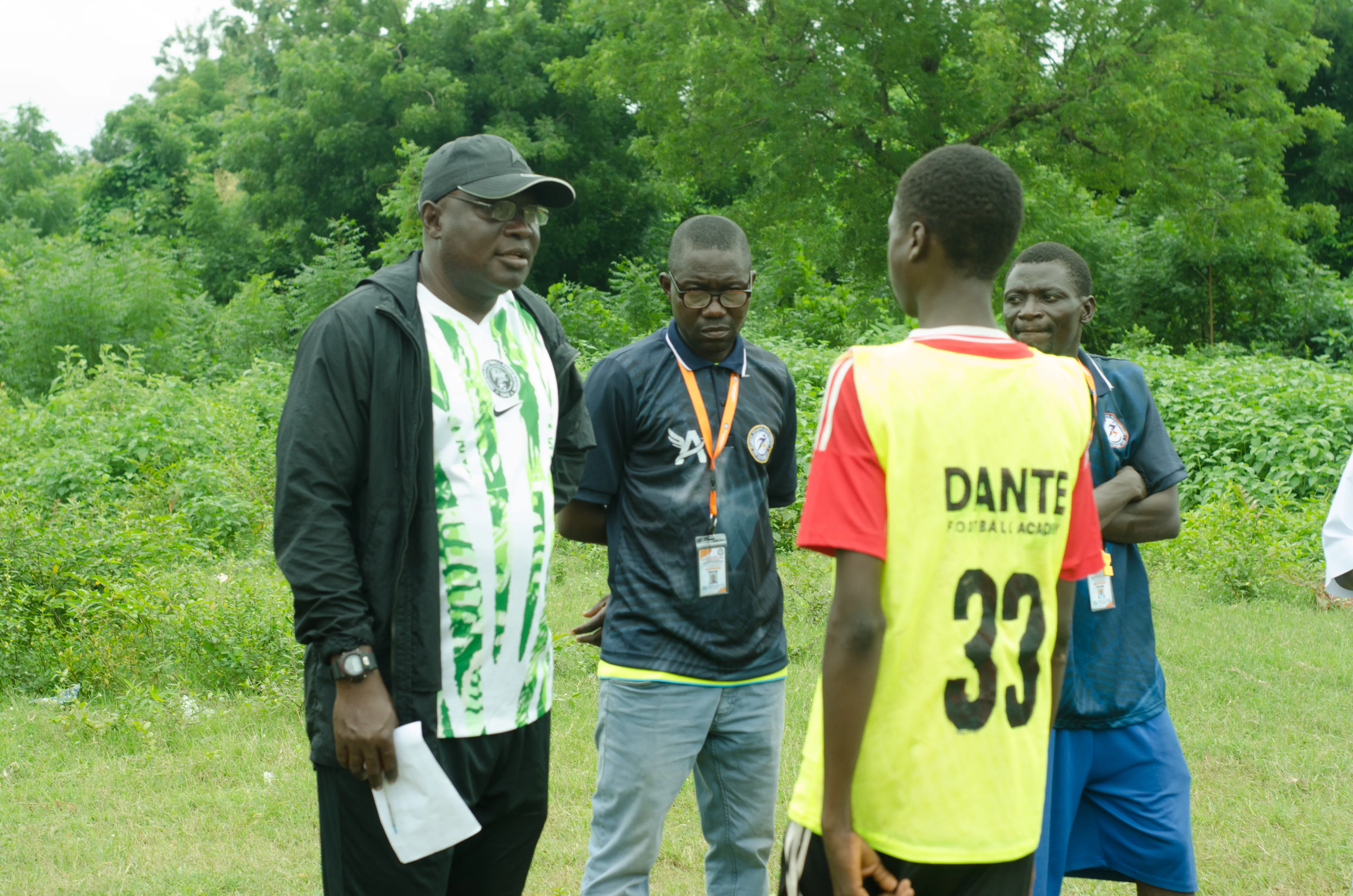 Academy players taking part in a structured training session