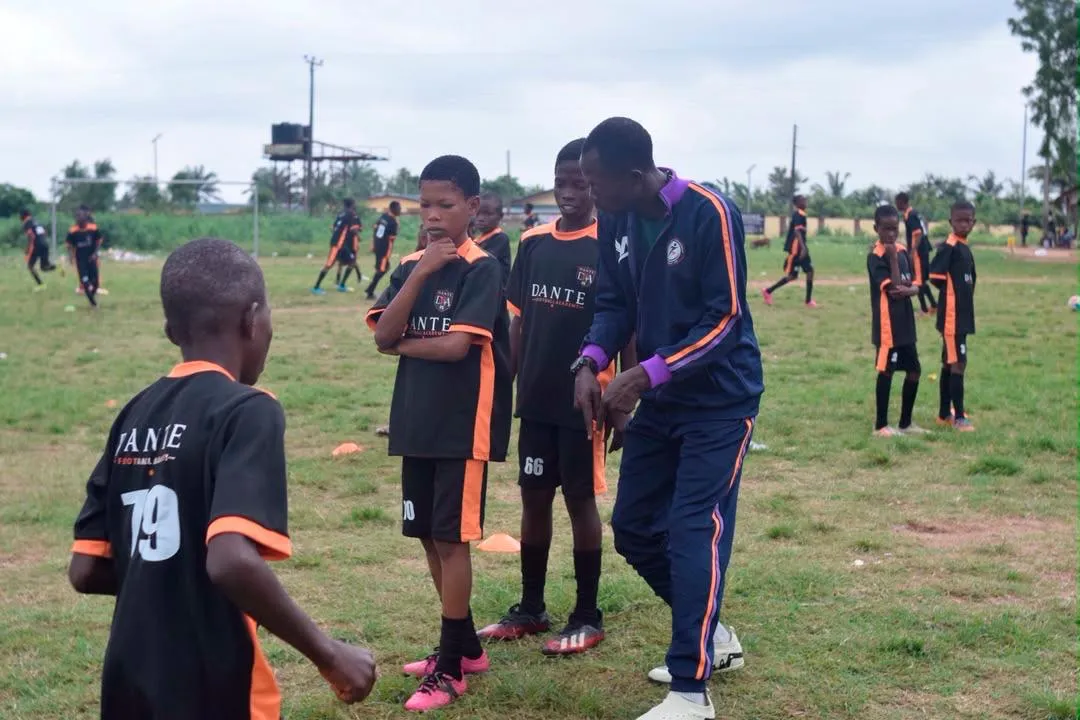 A player progressing through a focused academy training session